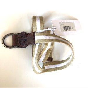 North Sails 26 Stripe Fabric Metal D-Ring Belt